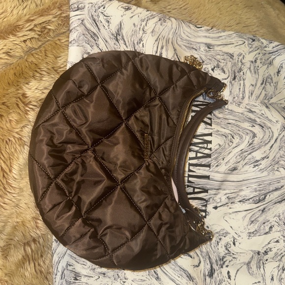 MZ Wallace Brown Quilted Madiso Shoulder Women's Bag - Picture 12 of 12